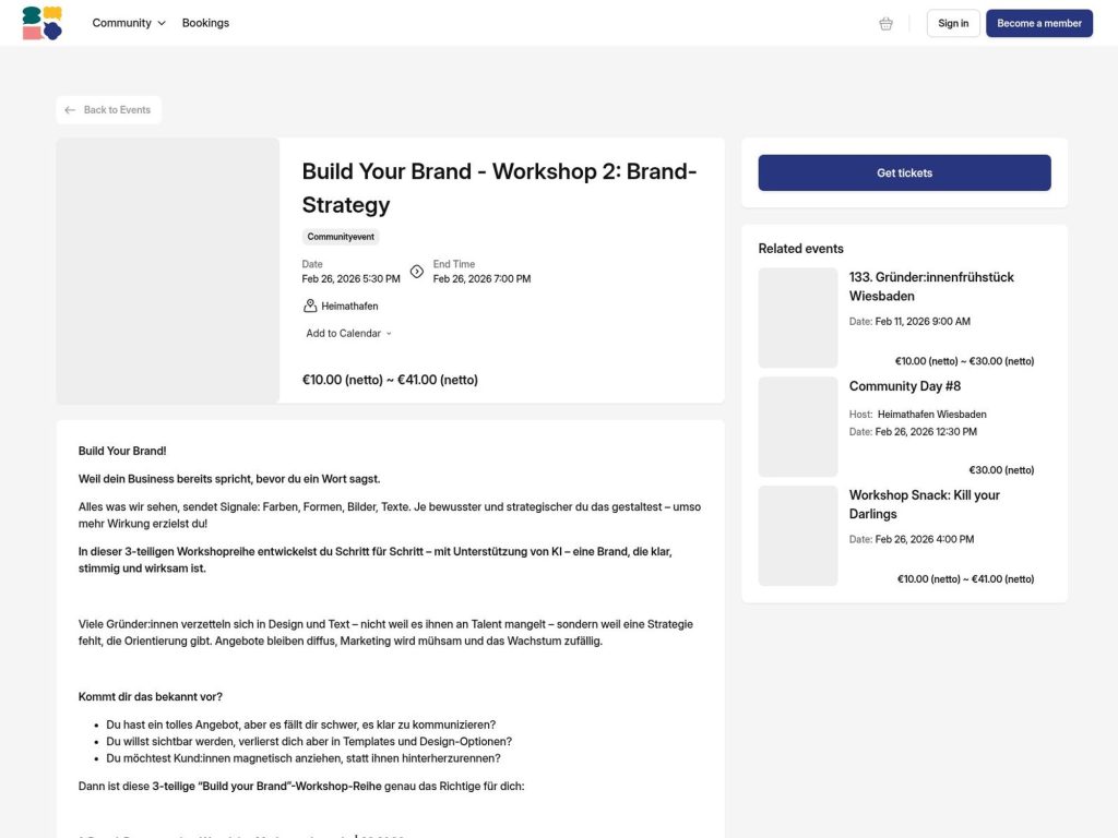 Build Your Brand - Workshop 2: Brand Strategy website