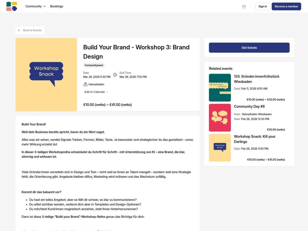 Build Your Brand - Workshop 3: Brand Design website