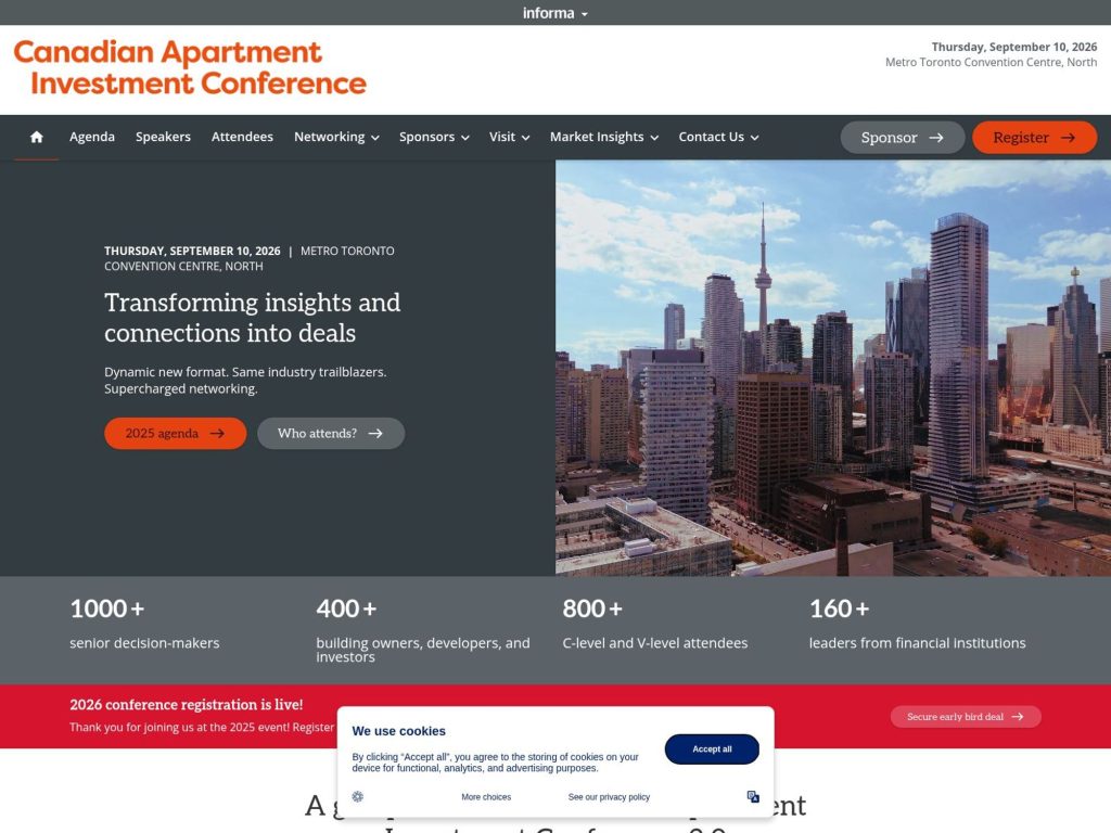 Canadian Apartment Investment Conference website