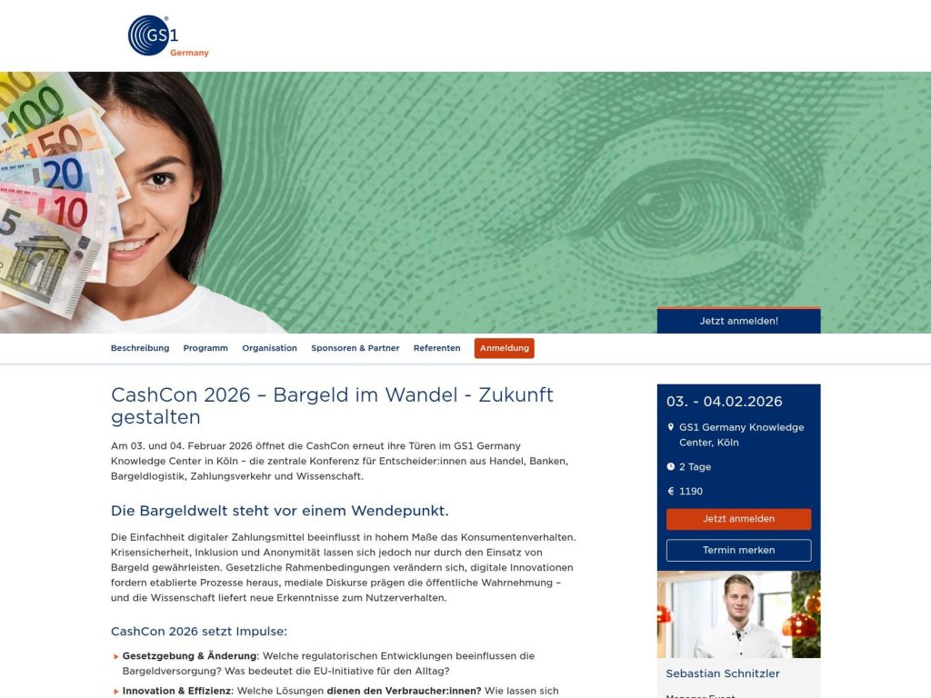 CashCon 2026 – Bargeld im Wandel - Zukunft gestalten website