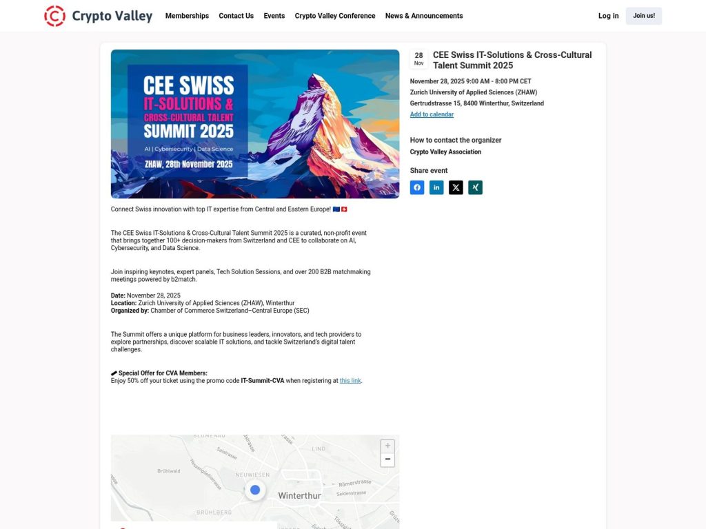 CEE Swiss IT-Solutions & Cross-Cultural Talent Summit 2025 - Event screenshot