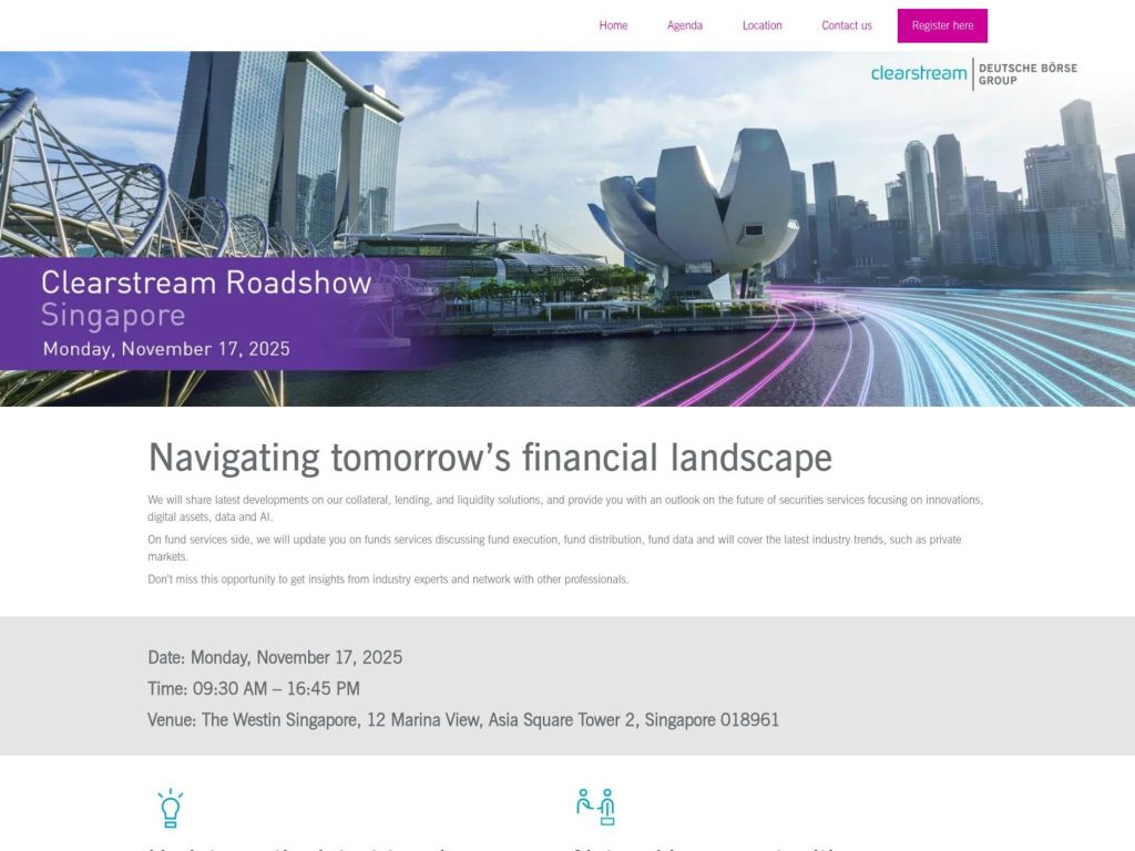 Clearstream Roadshow Singapore image