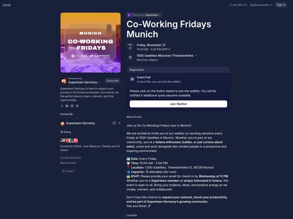 Co-Working Fridays Munich - Event screenshot