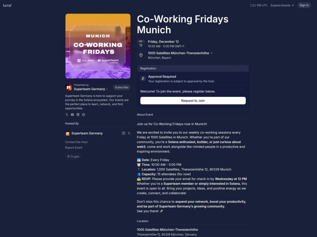 Co-Working Fridays Munich - Event screenshot