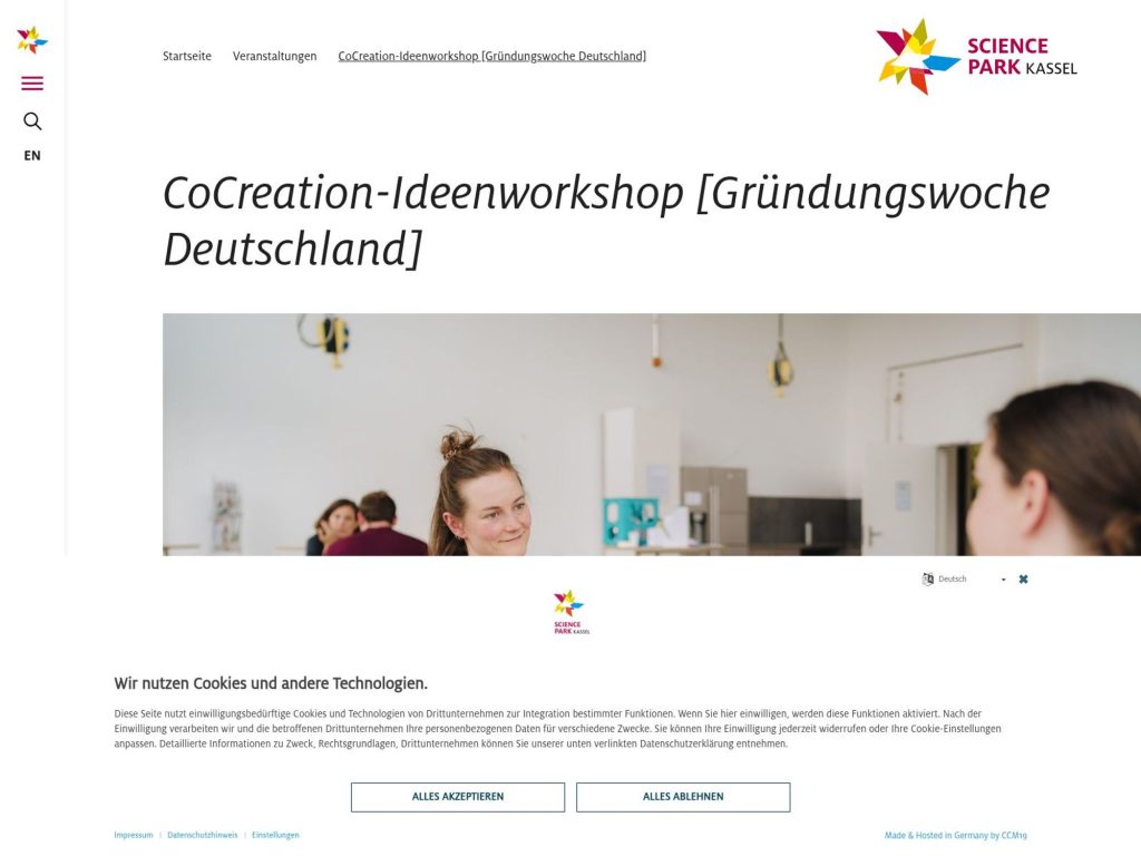 CoCreation-Ideenworkshop - Event screenshot