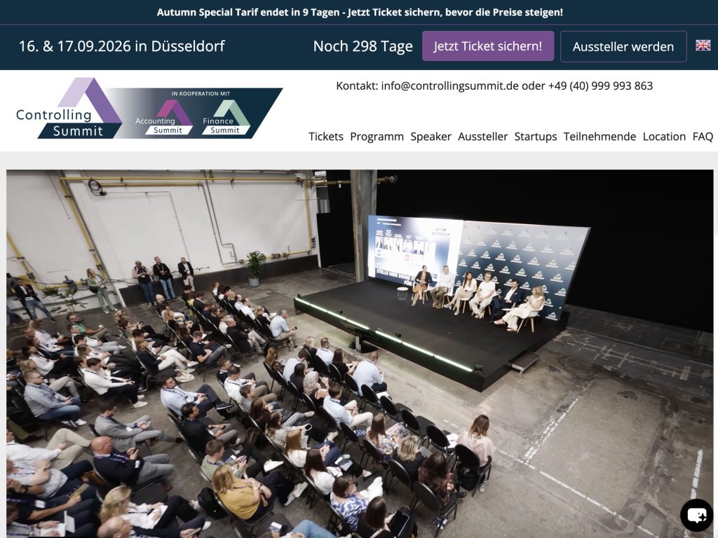 Controlling Summit website