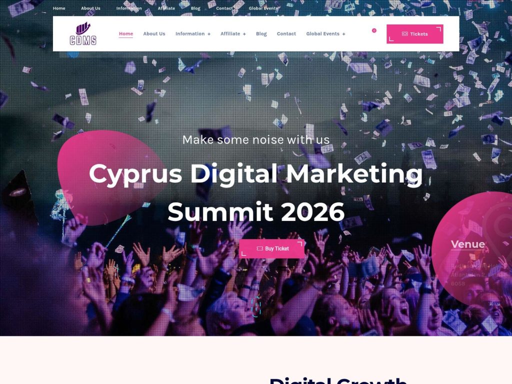Cyprus Digital Marketing Summit 2026 website