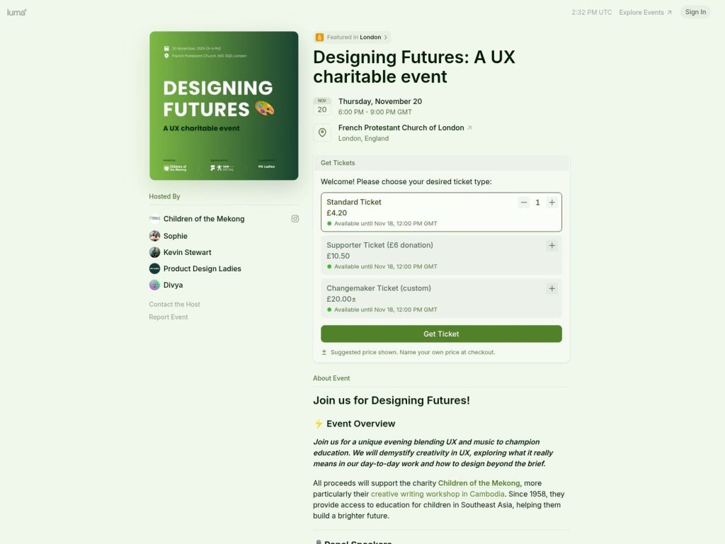 Designing Futures - Event screenshot