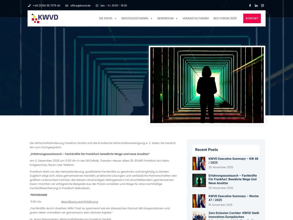 Erfahrungsaustausch – Fachkräfte für Frankfurt: bewährte Wege und neue Ansätze - Event screenshot