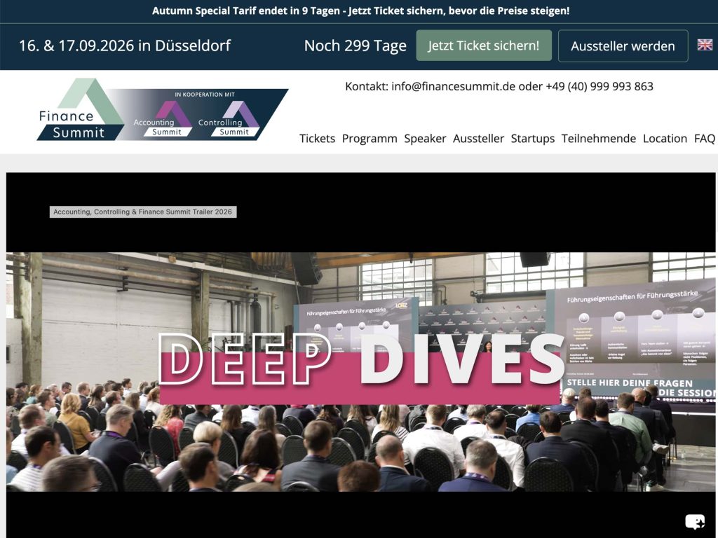 Finance Summit website