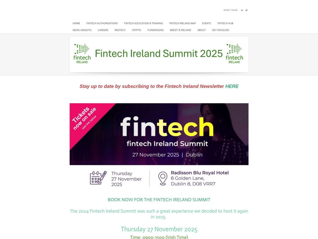 Fintech Ireland Summit 2025 - Event screenshot
