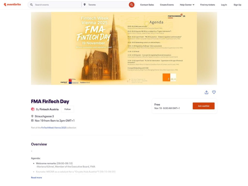 FMA FinTech Day - Event screenshot
