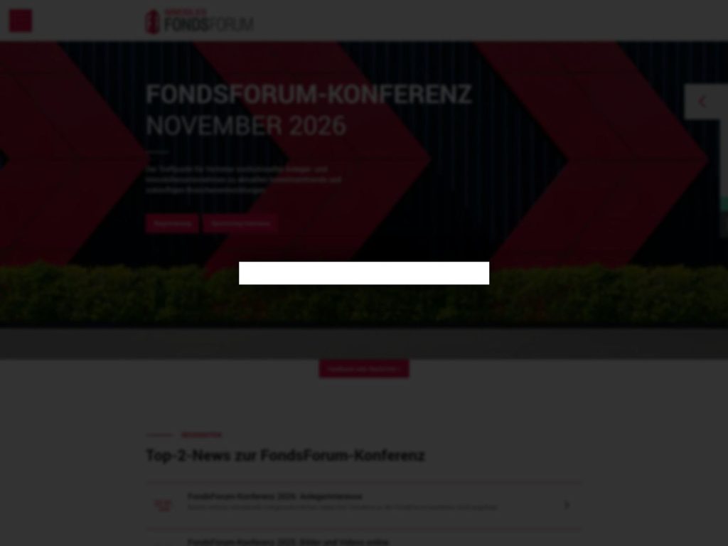 FondsForum-Konferenz 2026 website