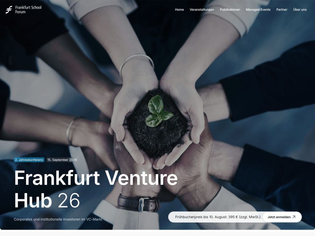 Frankfurt Venture Hub website