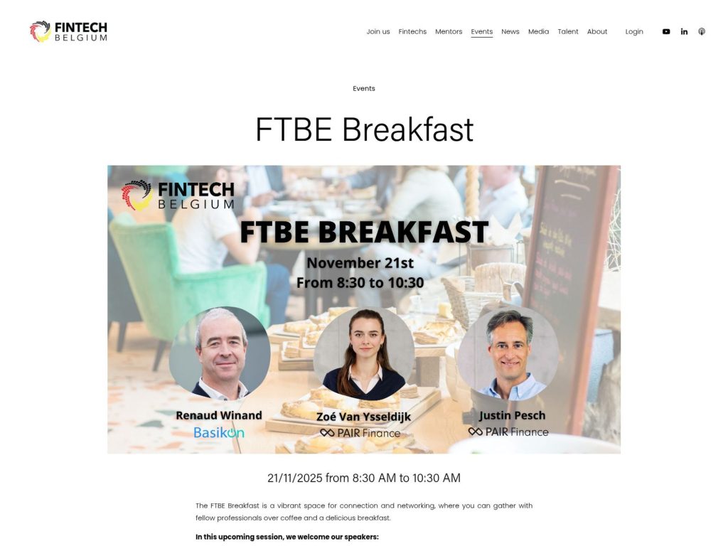 FTBE Breakfast - Event screenshot