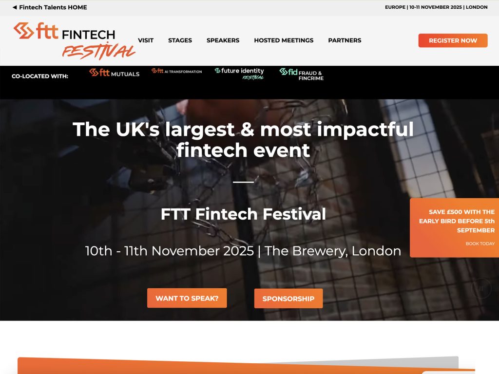 FTT Fintech Festival 2025 - The UK's largest & most impactful fintech event - Event screenshot