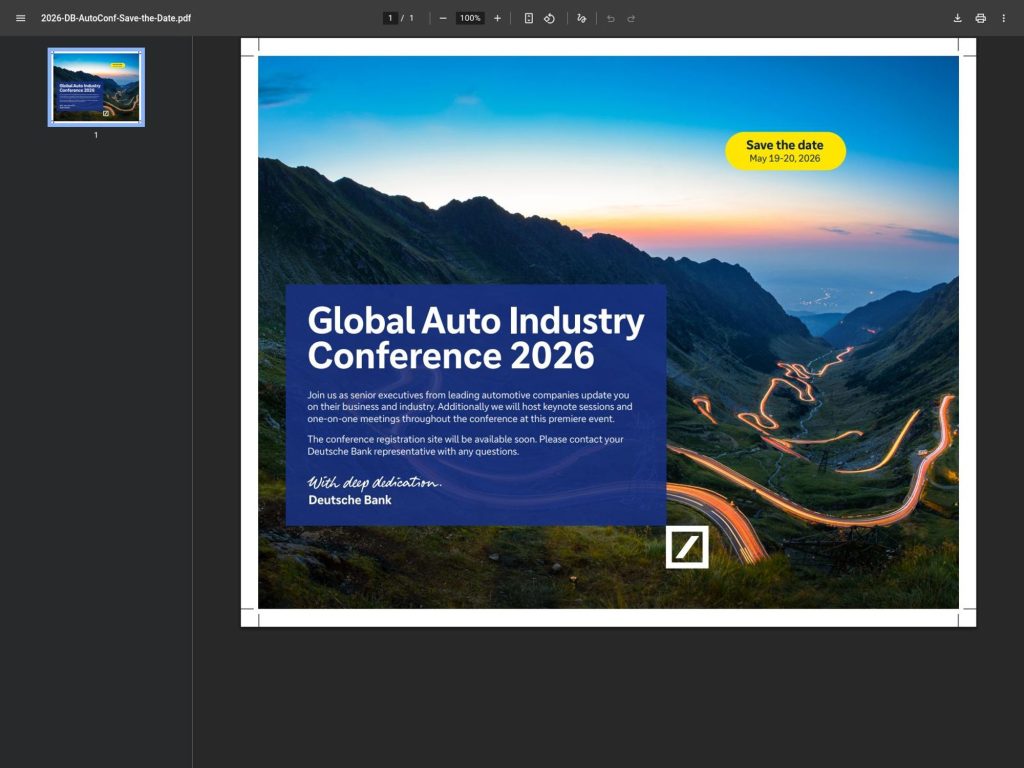 Global Auto Industry Conference 2026 website