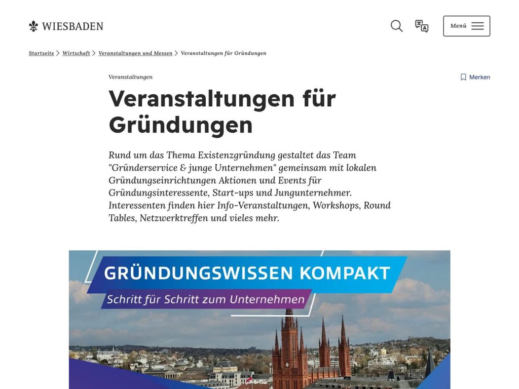 Gründungswissen Kompakt 2025 - Marketing & Vertrieb - Event screenshot