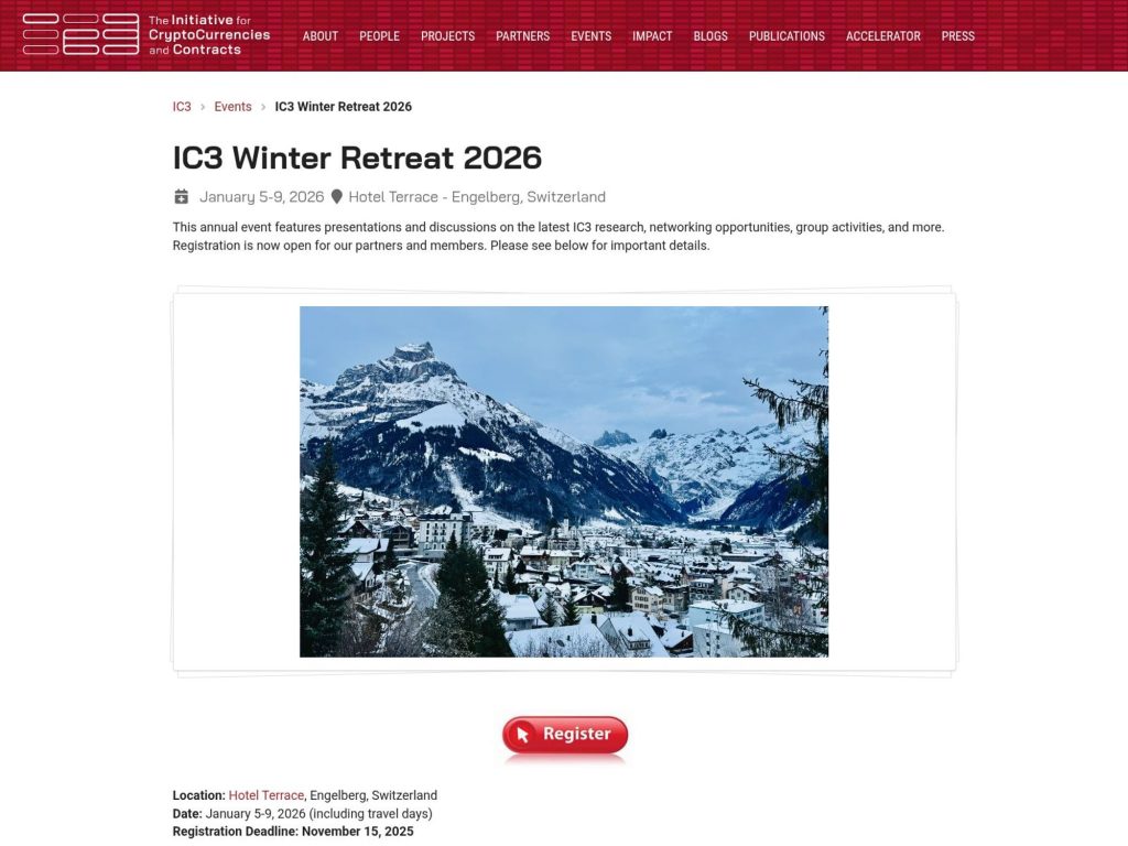 IC3 Winter Retreat 2026 image