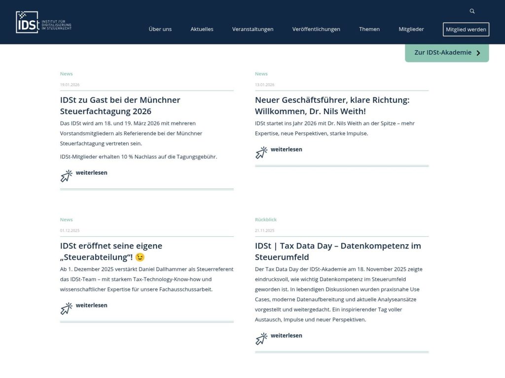 IDSt - Jahrestagung 2026 website