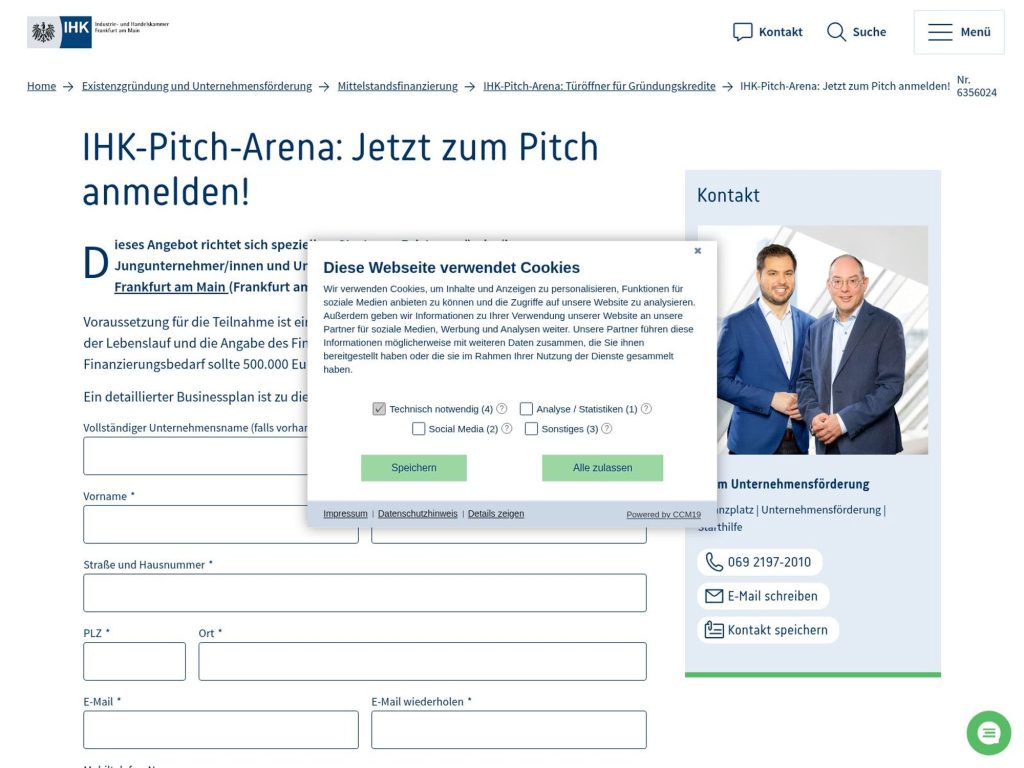 IHK-Pitch-Arena - Event screenshot