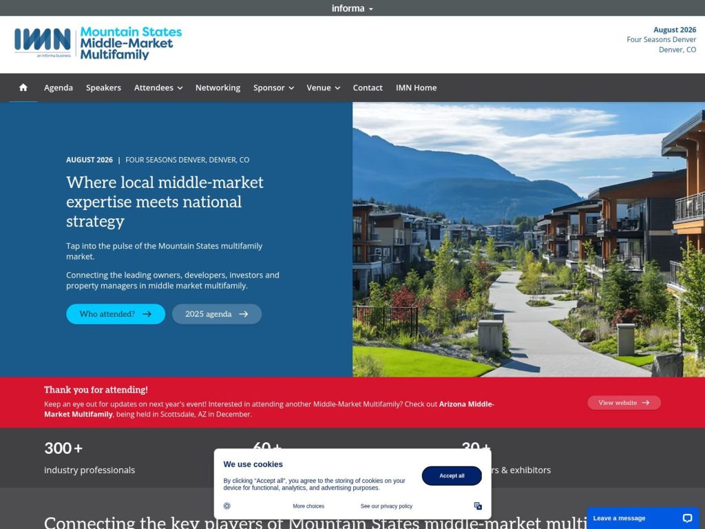 IMN Mountain States Middle‑Market Multifamily Forum website