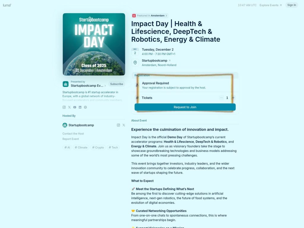 Impact Day - Event screenshot