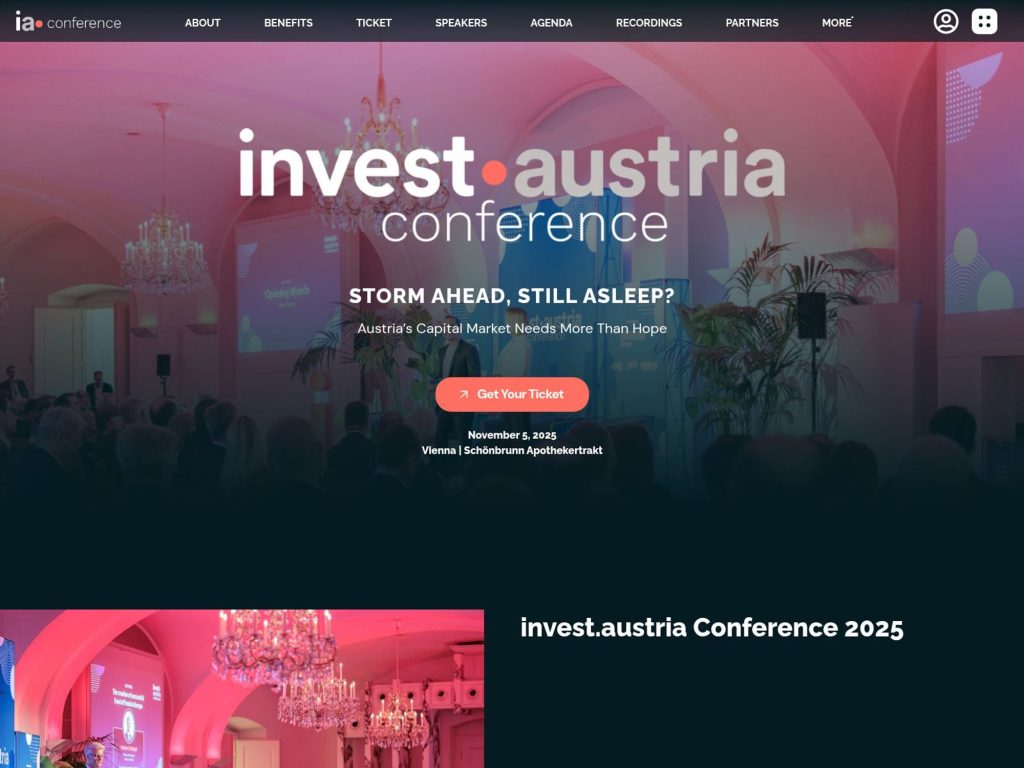invest austria conference 2025 - Austria’s Capital Market Needs More Than Hope - Event screenshot