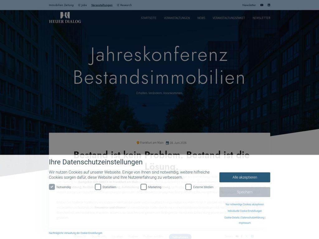 Jahreskonferenz Bestandsimmobilien website