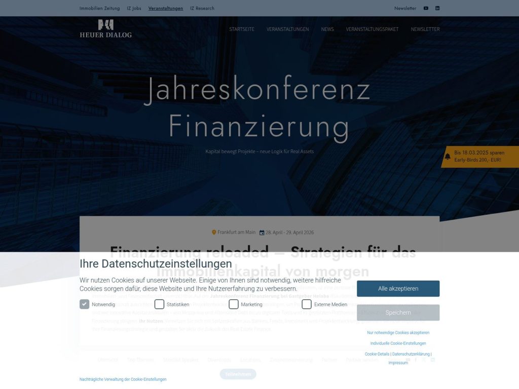 Jahreskonferenz Finanzierung website