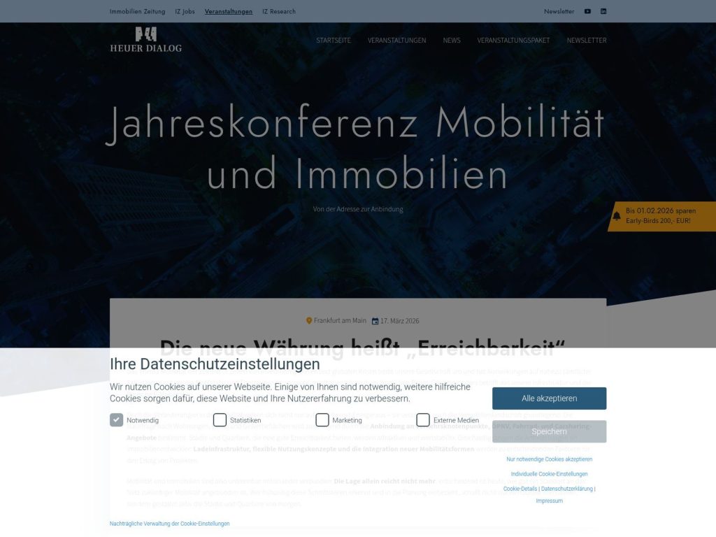 Jahreskonferenz Mobilität und Immobilien website