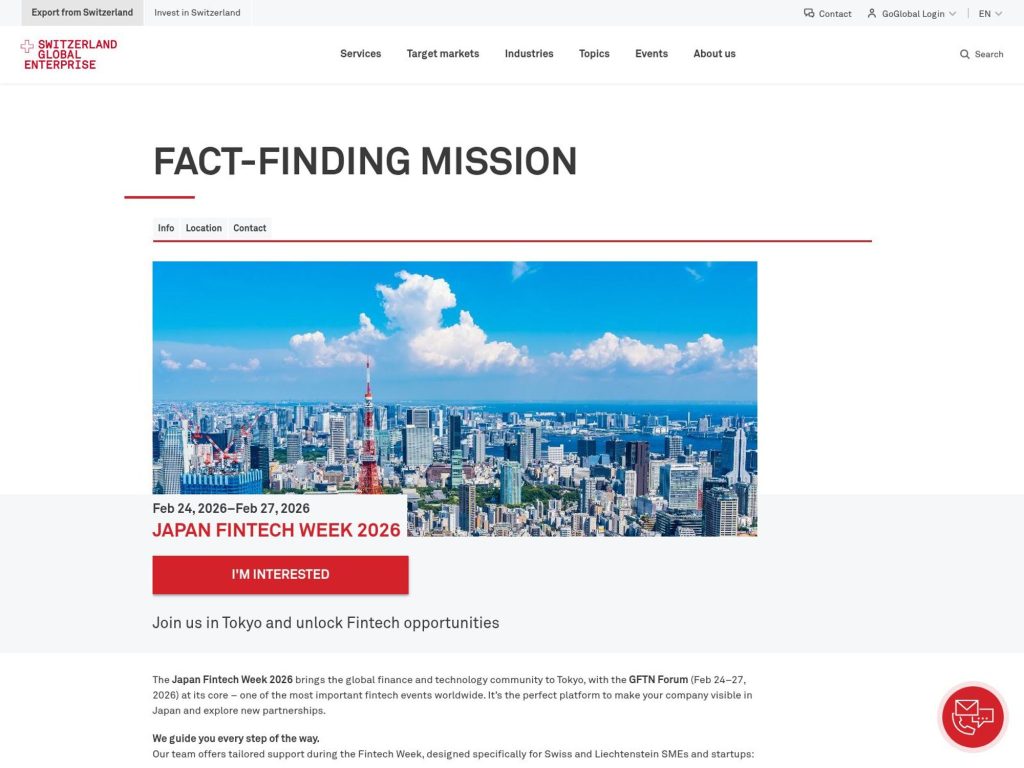 Japan Fintech Week 2026 website