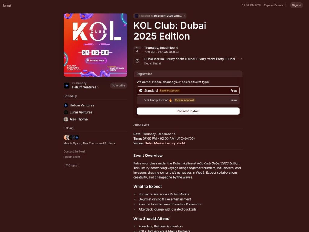 KOL Club - Event screenshot