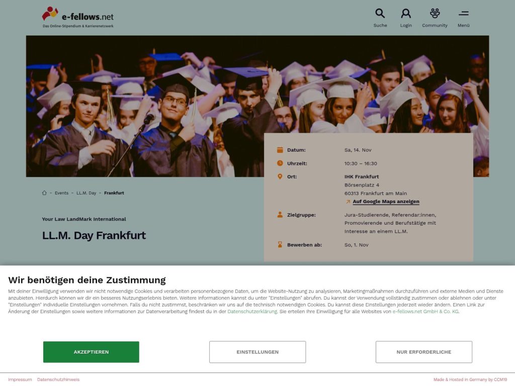 LL.M. Day Frankfurt website