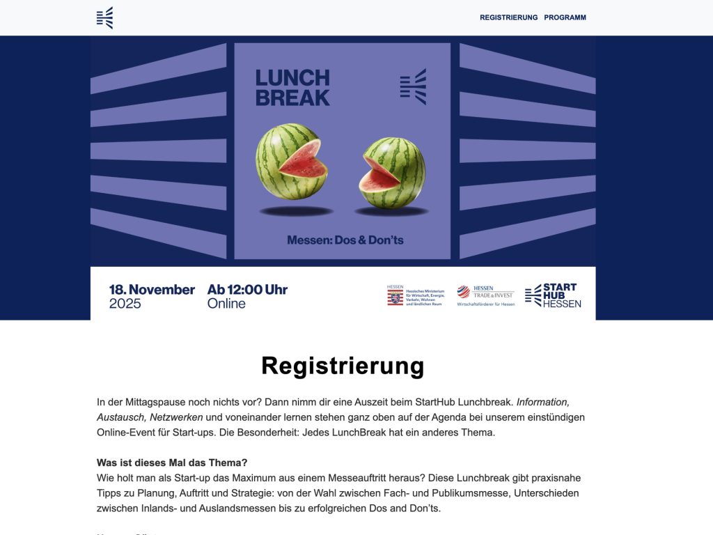 LunchBreak: Messen Dos und Don'ts - Event screenshot