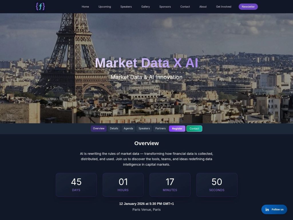 Market Data x AI - PARIS website