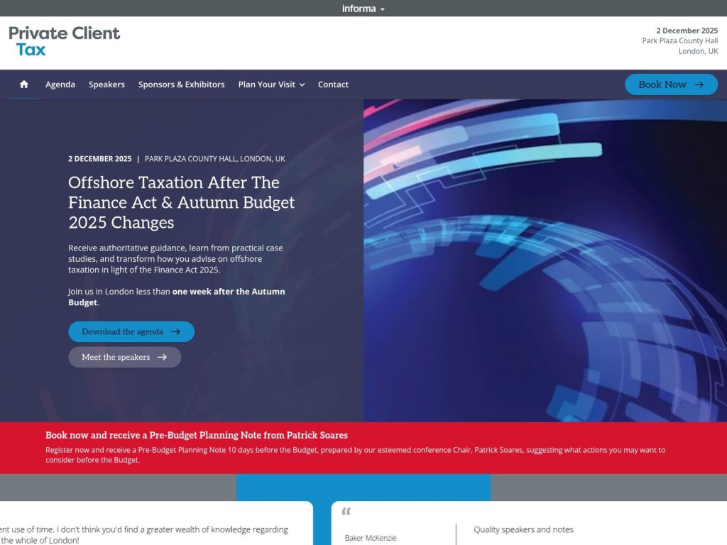 Offshore Taxation After The Finance Act & Autumn Budget 2025 Changes - Event screenshot