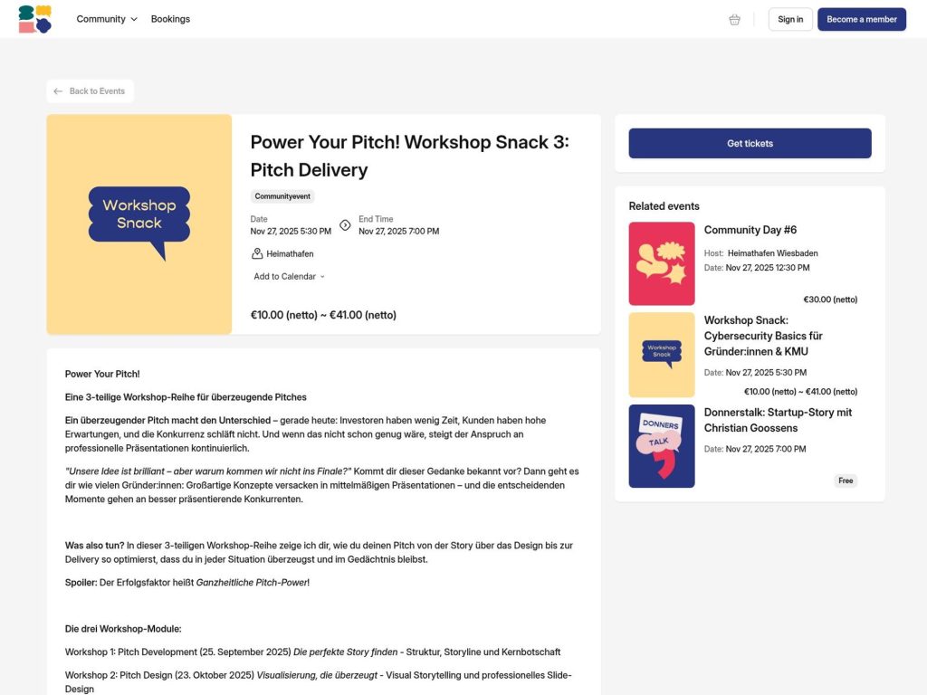 Power Your Pitch - Event screenshot