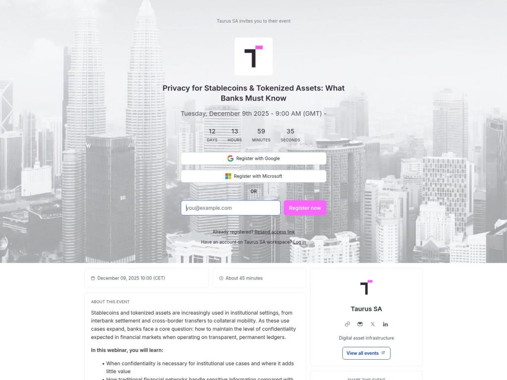 Privacy for Stablecoins & Tokenized Assets: What Banks Must Know image