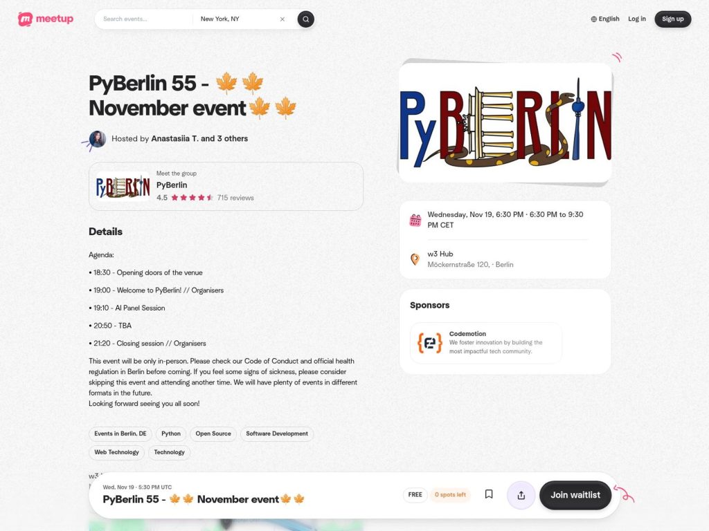 PyBerlin 55 - Event screenshot