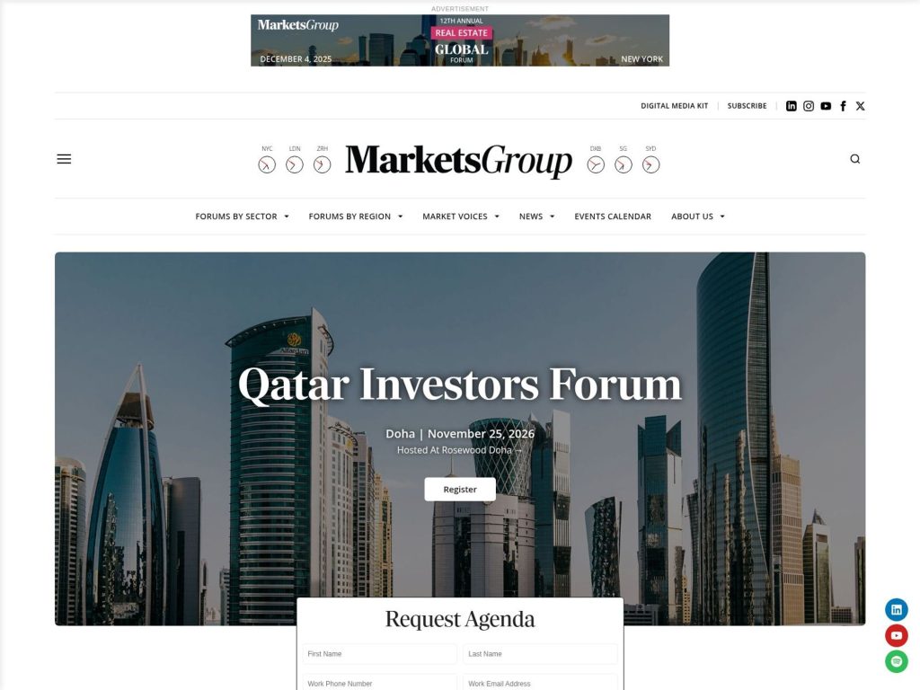 Qatar Investors Forum website