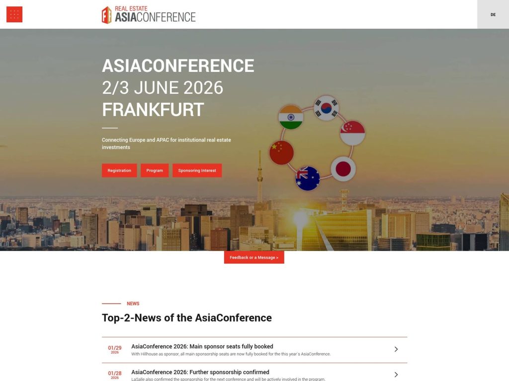 Real Estate AsiaConference website