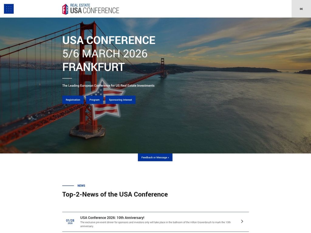 Real Estate USA Conference 2026 website