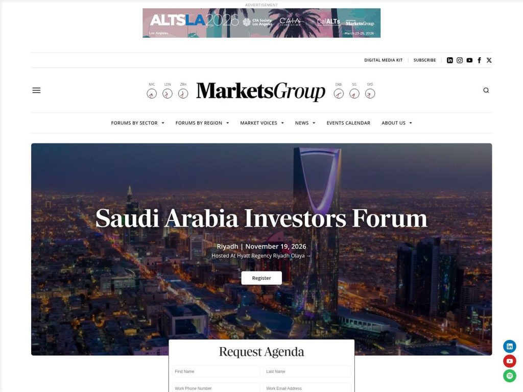 Saudi Arabia Investors Forum website
