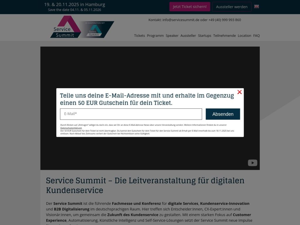 Service Summit - Event screenshot