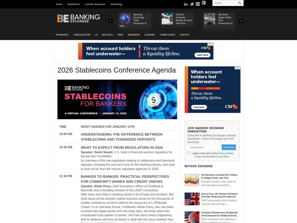 Stablecoins for Bankers Virtual Conference image