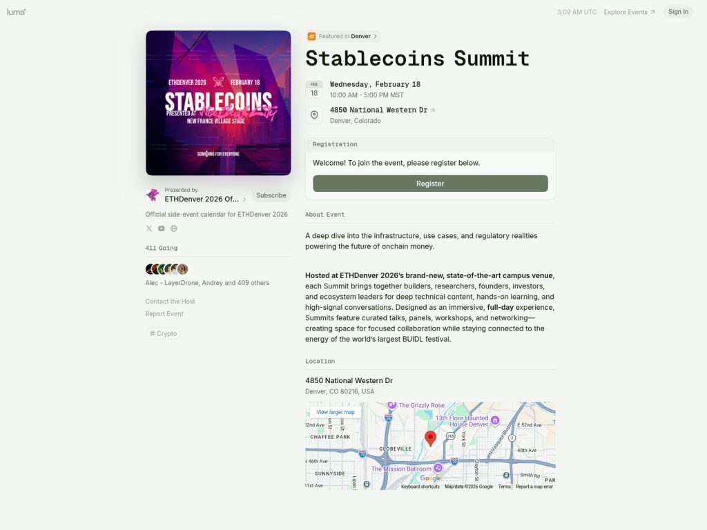 Stablecoins Summit website