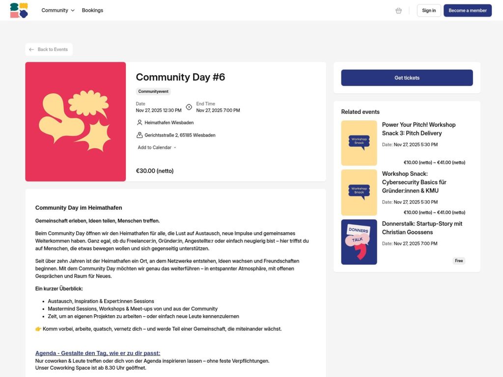 Start-up-Community Day #6 in Wiesbaden - Event screenshot