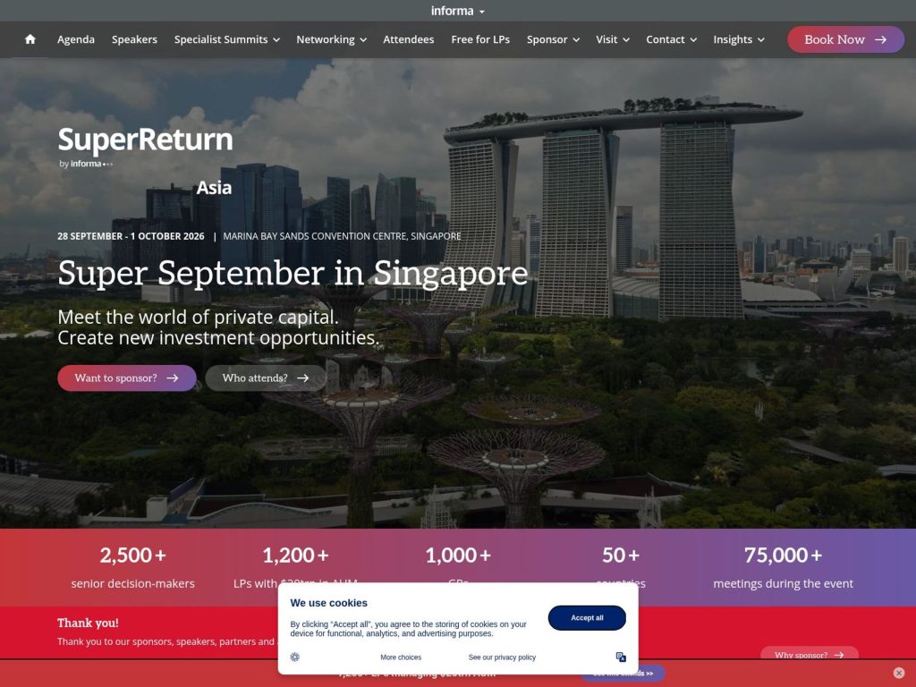 SuperReturn Asia website