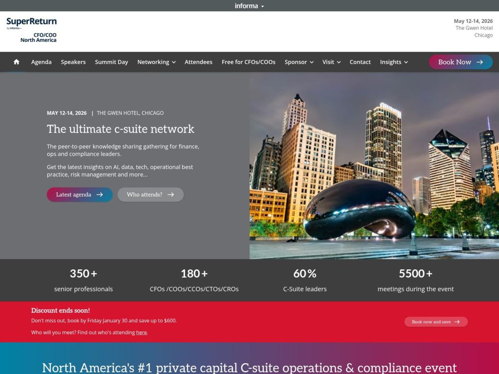 SuperReturn CFO/COO North America website